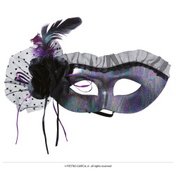 Sudraba maska ar vairo